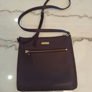 NWOT Kate Spade Laurel Way Rima Eggplant Saffiano Leater w/ Crossbody Bag